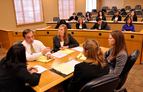 Students having a discussion in the classroom