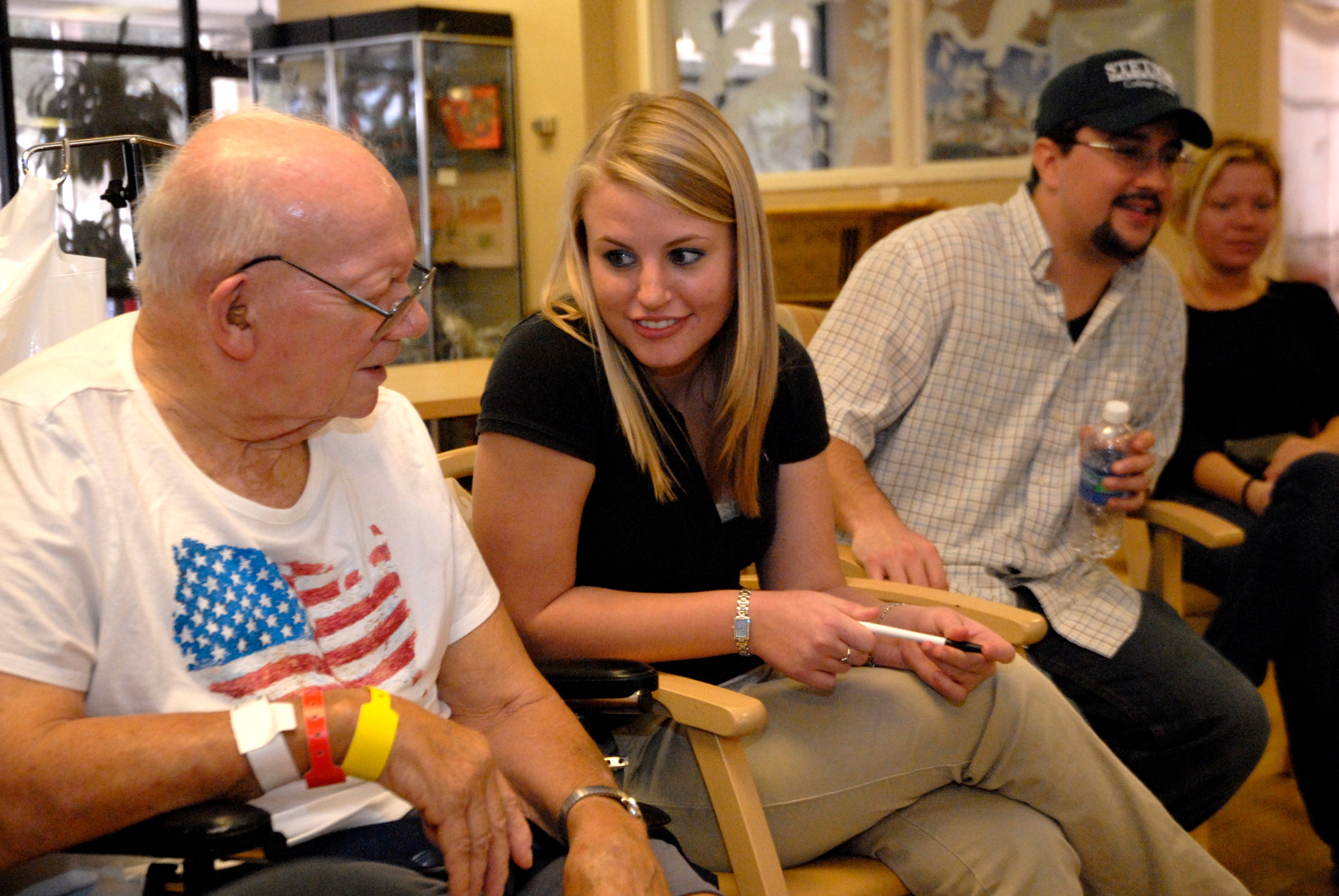 Elder Law Student talking with a senior citizen